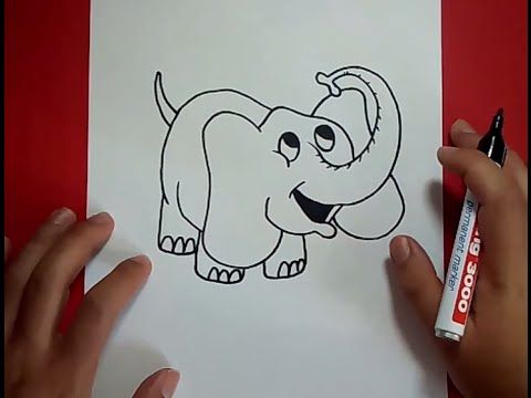 Como dibujar un elefante paso a paso 6 | How to draw an elephant 6