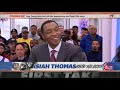 Isiah Thomas gets booed by the First Take crowd for his Bulls-Pistons take