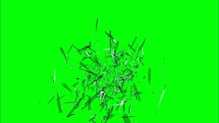 Green Screen and Black Screen Shattering Glass  effects