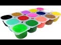 Learn Colors with Yogurt Surprise Kinetic Sand vs Clay Slime vs Silly Putty vs Play Doh vs Foam Clay
