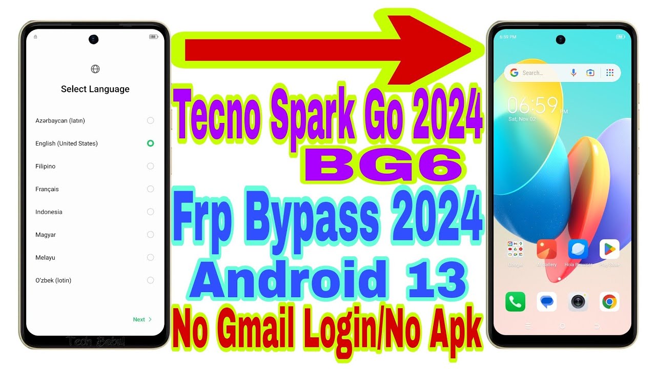 Tecno Spark Go 2024 (BG6) Android 13 Frp Bypass | New Tecno Spark Go 2024 (BG6) Android 13 Frp Bypass | New