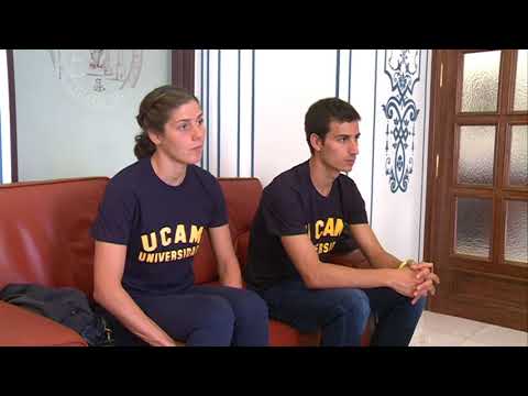 03/10/2017 Los triatletas Mario Mola y Carol Routier han visitado la UCAM
