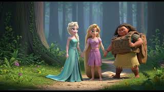 Elsa, Moana & Rapunzel Magical Sky Song Kids Rhyme
