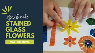 Stained glass flowers how to for Mosaic work