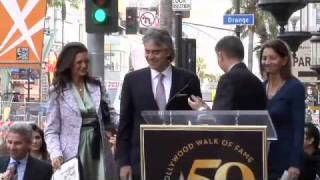 Andrea Bocelli Hollywood Walk Of Fame Star Ceremony Andrea Bocelli Hollywood Walk Of Fame Star Ceremony