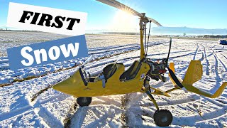 Gyrocopter - Autogiro Ela07 - First Snow - Winter 2021/2022
