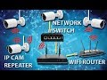 Extending NVR Signal (IP Cam Repeater, Network Switch and WiFi Router/Repeater)