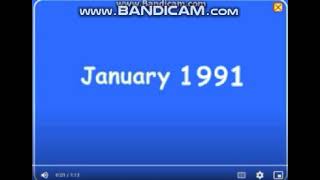 Starfall Calendar January 1991 Le Card.
