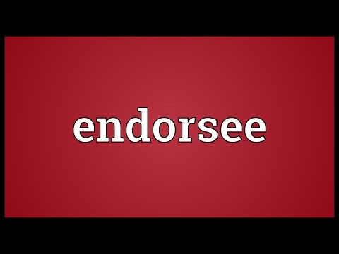 Header of endorsee