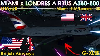 Aerofly Fs 2023 Viagem Longa De Miami Kmia X Londres Egll Com O Airbus A380 Da British Airways