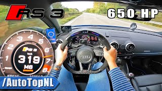 AUDI RS3 DvX 650HP *319KMH* on AUTOBAHN [NO SPEED LIMIT] by AutoTopNL