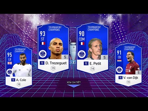 FIFA ONLINE 4: TEST DÀN FULL TC 38 TỶ Vs Trezeguet TC - Cole TC - Petit TC & Van Dijk TC