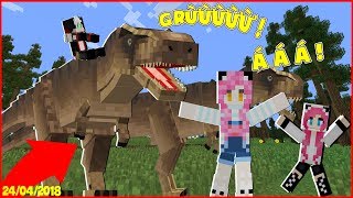THỬ THÁCH TROLL MỀU VÀ PANDA BẰNG KHỦNG LONG MINECRAFT*REDHOOD TROLL MỀU BẰNG 1000 CON KHỦNG LONG