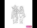 How to draw Ram Sita pencil drawing step by step
