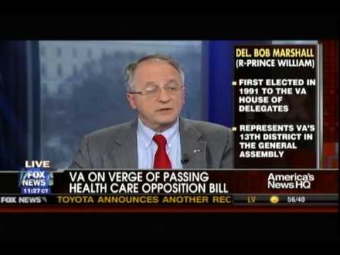 Virginia Delegate Bob Marshall Discussing His Health Care Opposition Bill