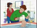Caillou toma un baño