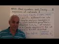 MF111: Real numbers and Cauchy sequences of rationals I