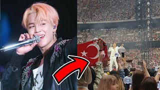 BTS konserinde açılan türk bayrağını jimin gördü tepkisi ne | BTS konserinde açı
