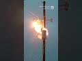 Severe storm triggers transformer fire in Texas | #shorts #newvideo #trending #youtube #subscribe