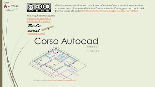 Corso Autocad - Lezione 37 - Layout E 3D