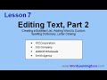 Microsoft Word 2007 Tutorial - part 07 of 13 - Editing Text 2