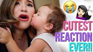 HUSBAND & BABY REACT TO MY NEW HAIR!!! | Vlogmas Day 14
