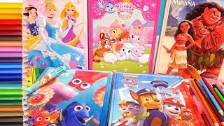 Speed Coloring Toys Moana, Paw Patrol, Disney Princess, Palace Pets, and Finding Dory | SWTAD