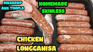 Homemade Skinless Chicken Longganisa Longganisa Recipe Pang Negosyo Giniling Na Chicken Recipe