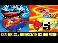 XCALIUS X3 + DOOMSCIZOR D3 AND MORE! BEYBLADE BURST EVOLUTION APP GAMEPLAY