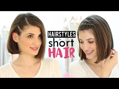 Hairstyles for short hair tutorial - YouTube