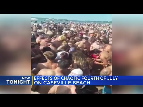 Effects of chaotic Fourth of July on Caseville Beach