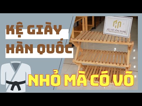 Kệ để giày dép gỗ cao su thiết kế chuẩn Hàn Quốc