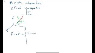 Dynamics - kinetics in rectangular frame