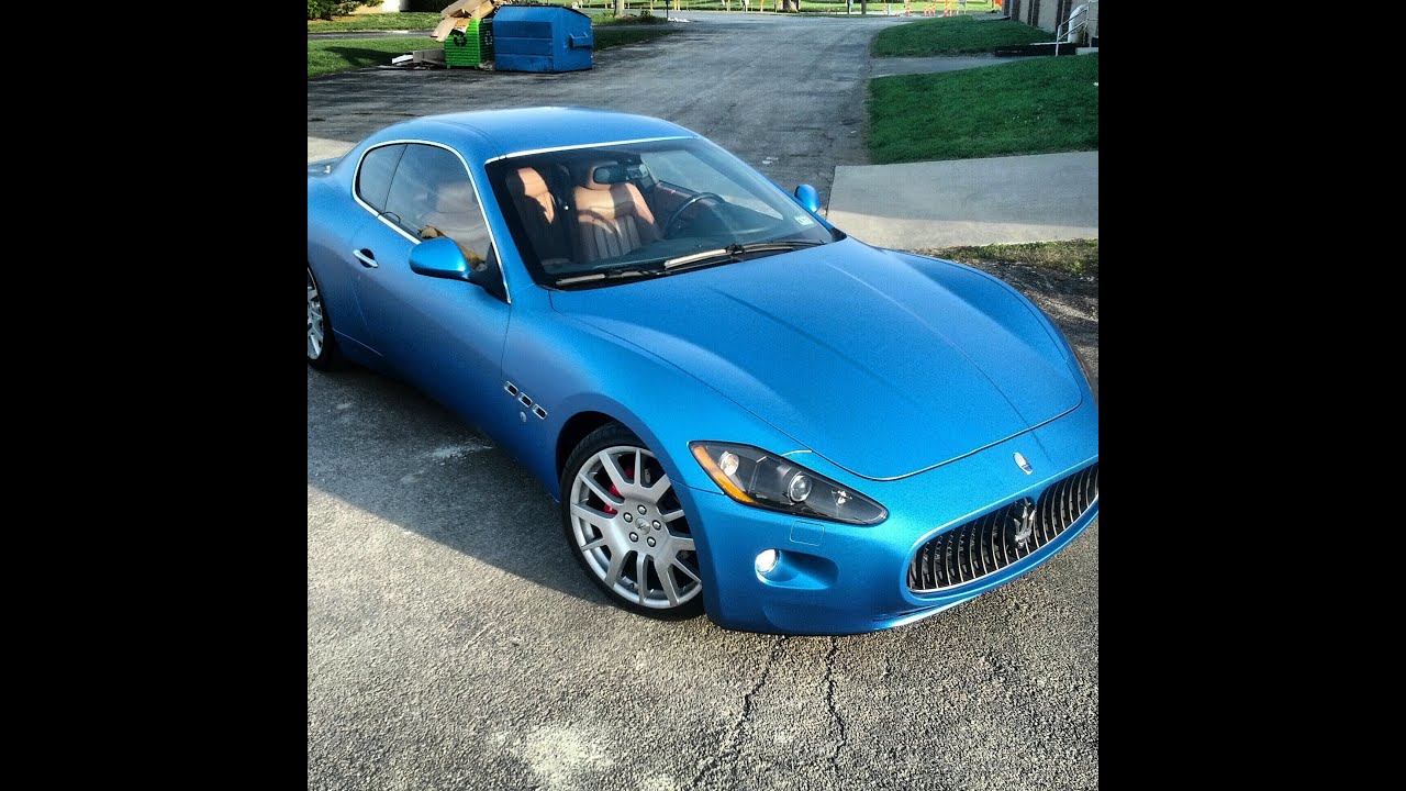 Exotic Car Wrap - Matte Metallic Blue Maserati - YouTube