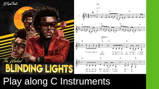Blinding Lights The Weeknd, 2019, C-Instrument Play Along