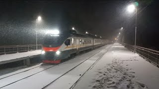 Электропоезд Эп2Д-0122 Цппк В Сильный Снегопад!