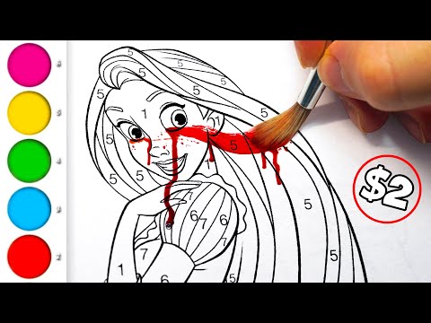 HORROR Artist vs $2 DISNEY &quot;Paint By Numbers&quot; Colouring Book