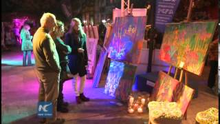RAW: Night market features handicrafts, delicacy, music: Argentina