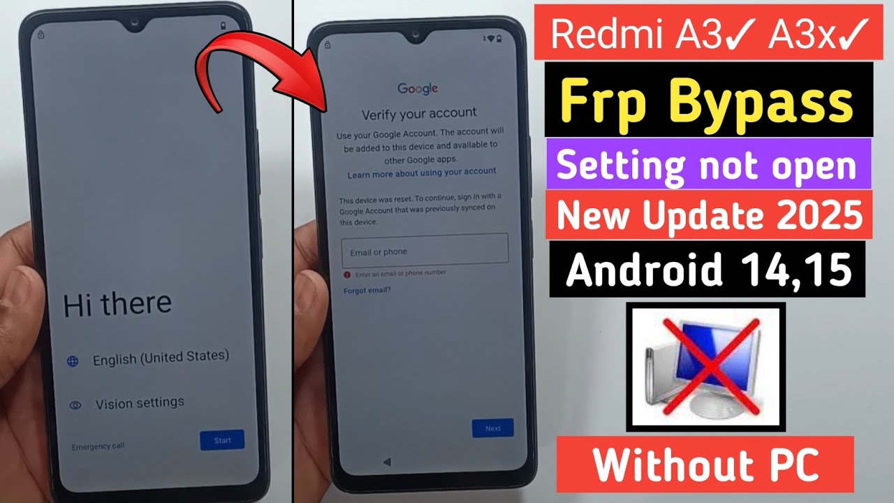 Redmi A3/A3x Frp Bypass/Unlock Google Ac Lock Android Redmi A3/A3x Frp Bypass/Unlock Google Ac Lock Android