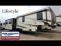 Lifestyle Luxury RV 5th wheel video explains the features and construction.