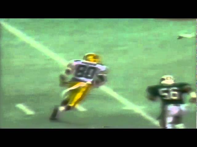 Oregon WR Sam Archer 24 yard catch vs. Hawaii 12-03-1988