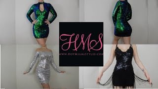 Hot Miami Styles Sequin Dress Review And Try On- Vantoee Part 1