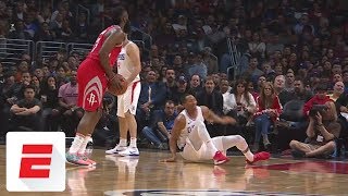 All the best reactions to James Harden's nasty cross of Wesley Johnson | SportsCenter | ESPN All the best reactions to James Harden's nasty cross of Wesley Johnson | SportsCenter | ESPN