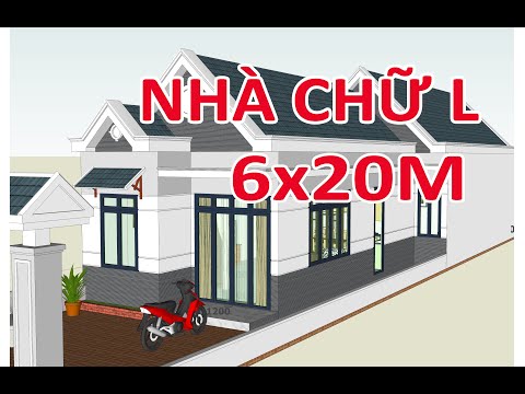 GỢI Ý MẪU NHÀ CẤP 4 CHỮ L 6x20M 3 PHÒNG NGỦ ĐẸP | KIẾN TRÚC NHÀ VIỆT