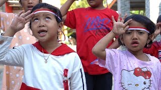 Menyanyikan Indonesia Raya Bersama Keysha Dan Afsheena