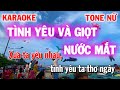 Tình Yêu Và Giọt Nước Mắt Karaoke - Nhạc Trẻ Xưa tone Nữ - Làng Hoa