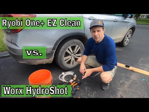 Worx Hydroshot vs. Ryobi ONE+ Power washer comparison