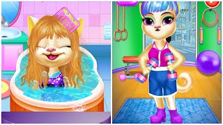 Cute Baby Kitty Hair Care Triplet Pet Salon Funny Game Best Cute Game For Kids Androidios