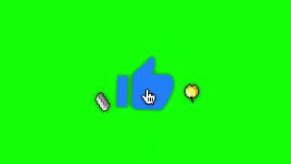 Minecraft Like Button Animation   Green Screen