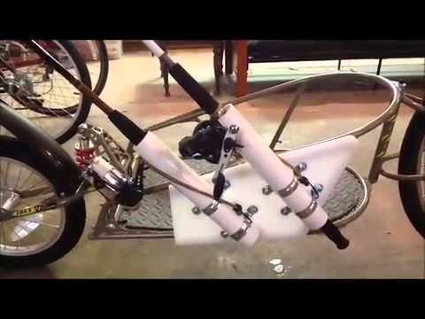 DIY bicycle trailer fishing rod holder - YouTube